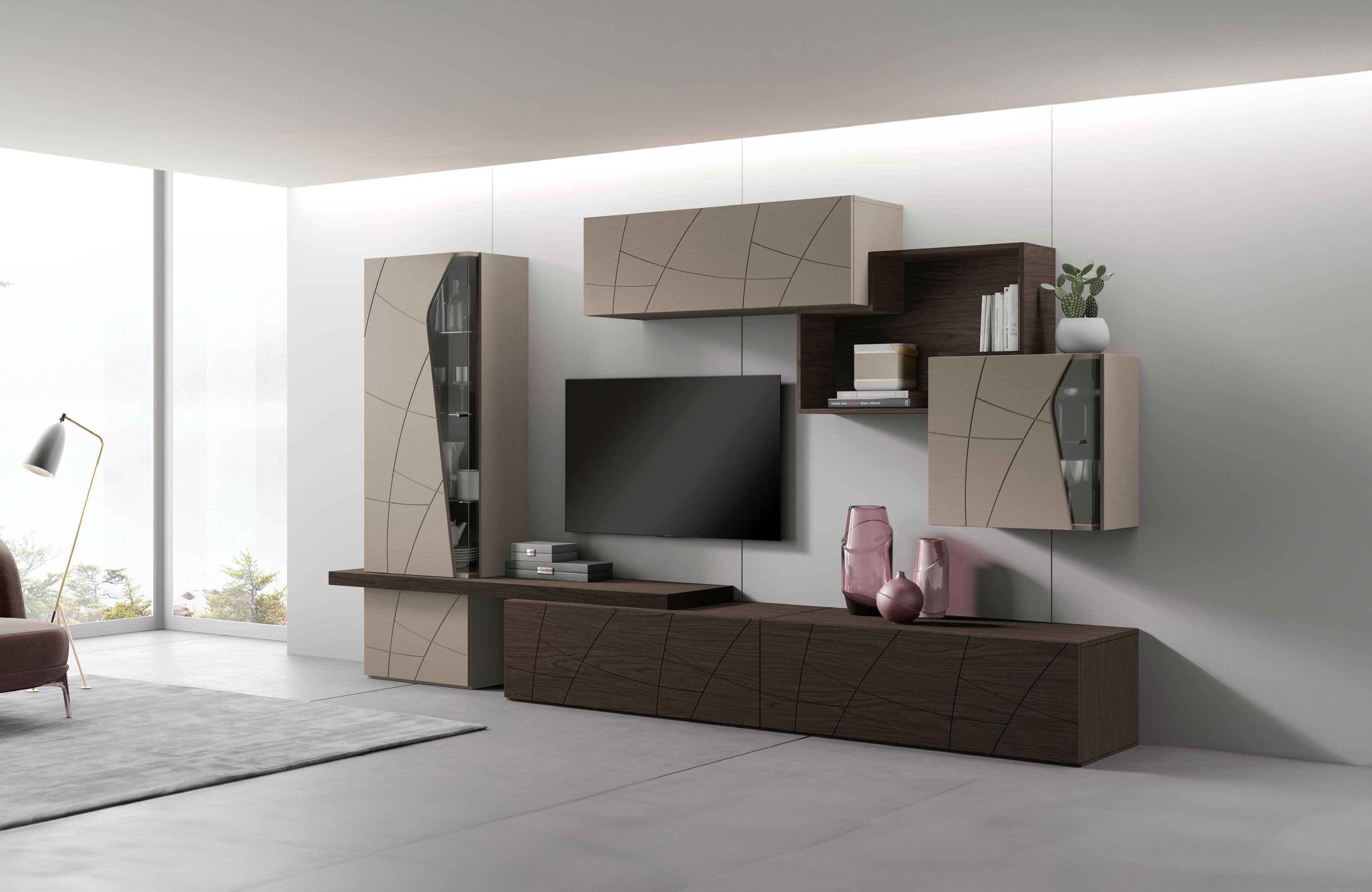 Lapis2022-03-ESPANSA-low Soggiorno moderno Lapis brown - immagine 1