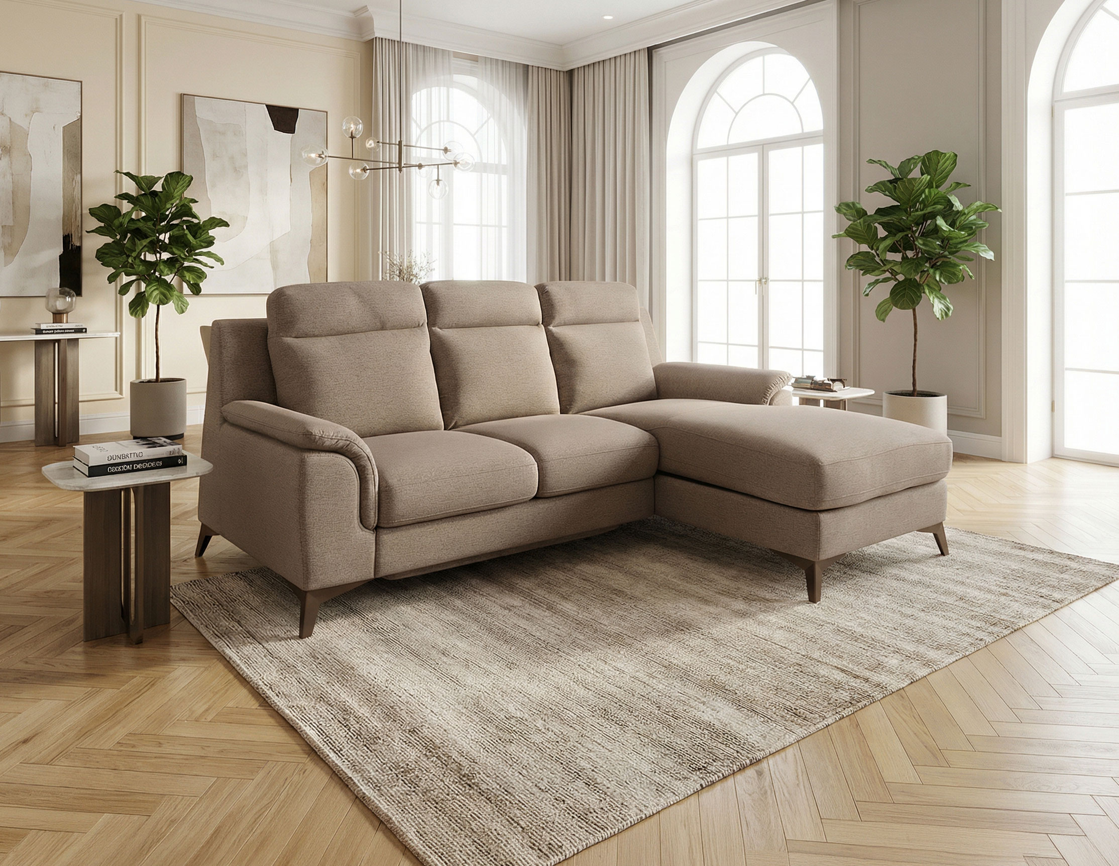daisy-web1 Divano Daisy con chaise longue e panchetta estraibile - immagine 1