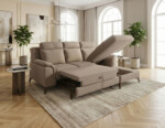Divano Daisy con chaise longue e panchetta estraibile - immagine 2