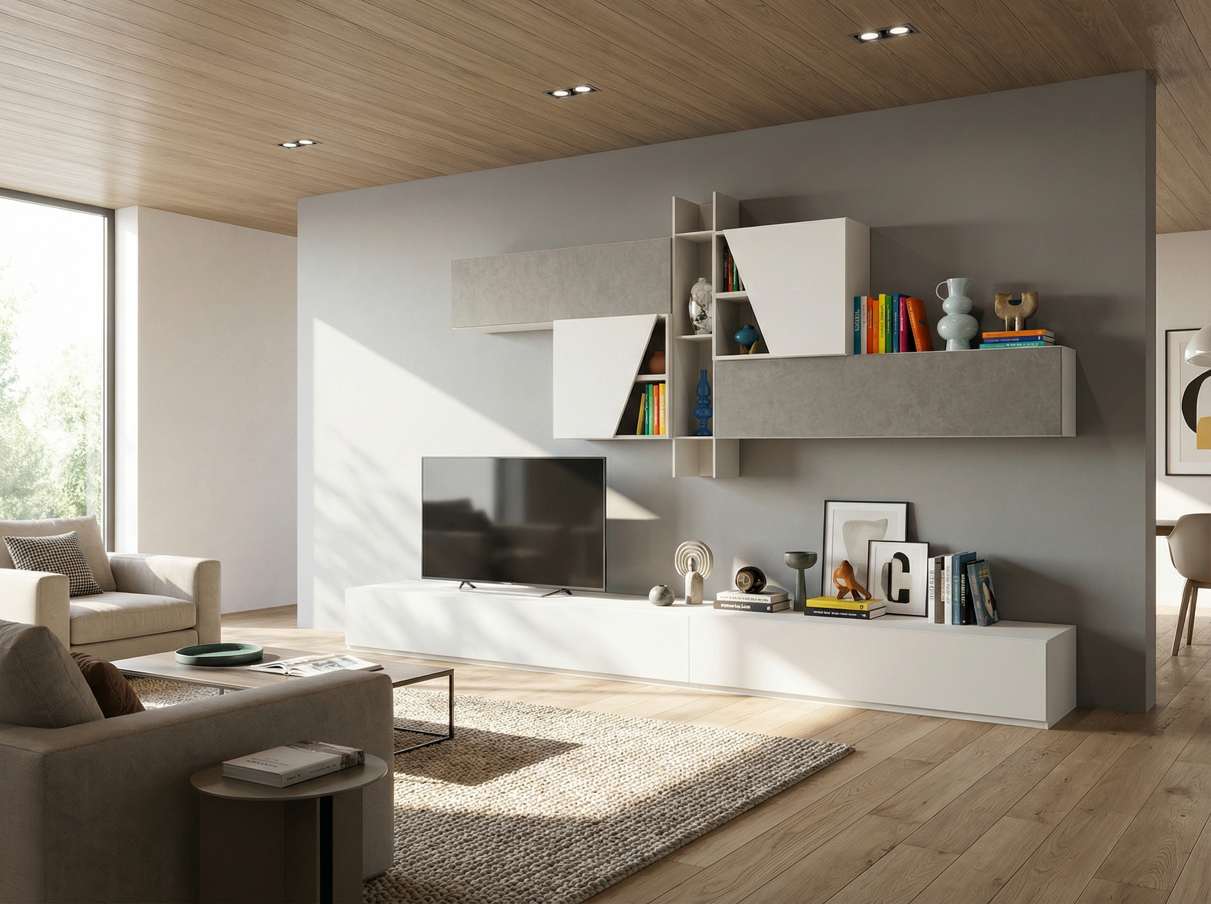day-by-day-cemento-AI Soggiorno moderno grigio pietra - immagine 1