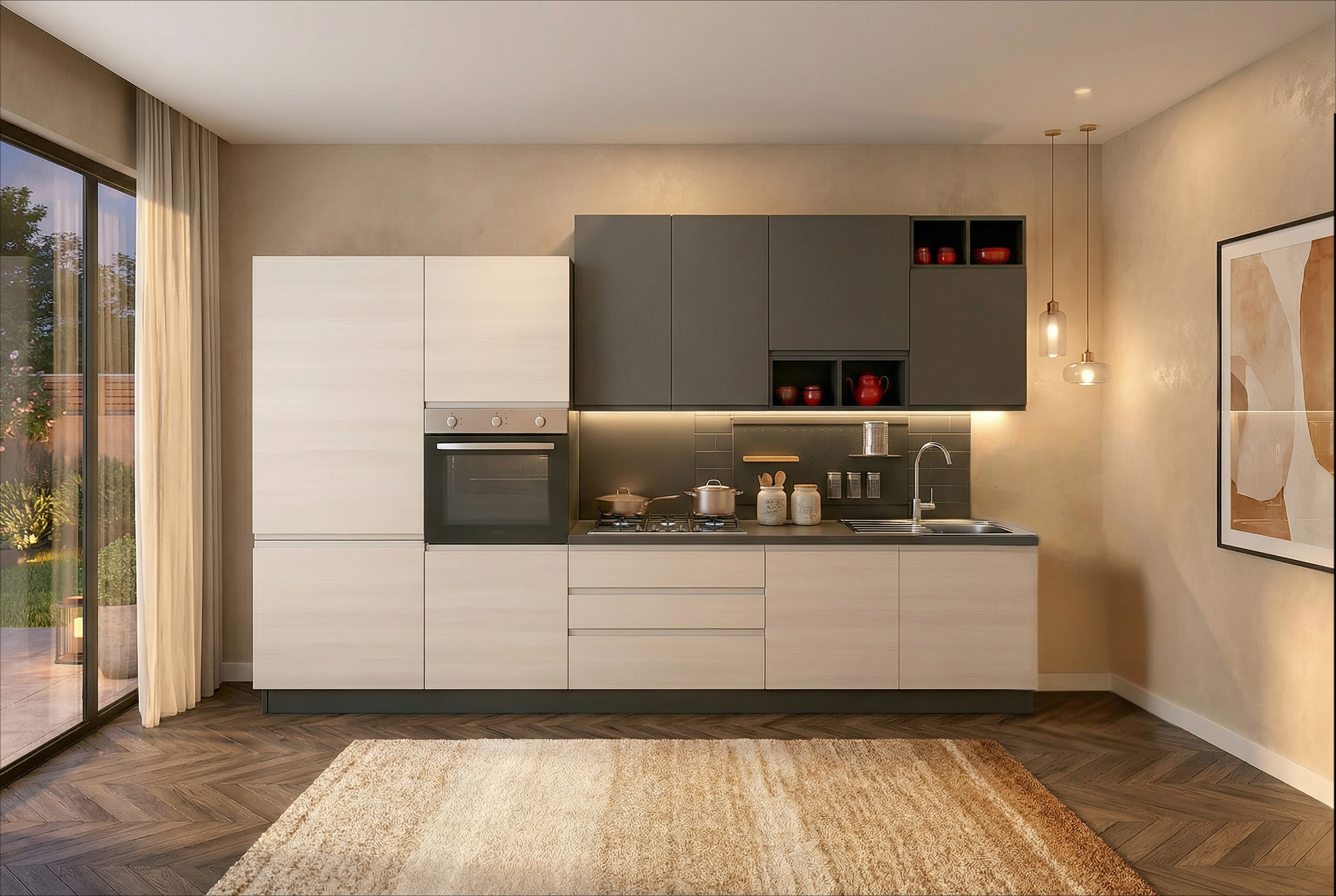 kelly-350-esposta-AI-ver2 Cucina Kelly lineare - immagine 1