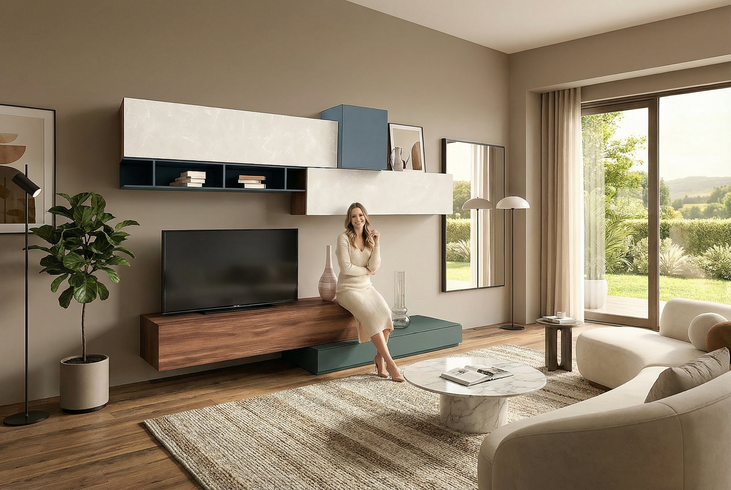 parete-gsg-esposta-v3-ESPANSA-AI Soggiorno moderno Aurora - immagine 1