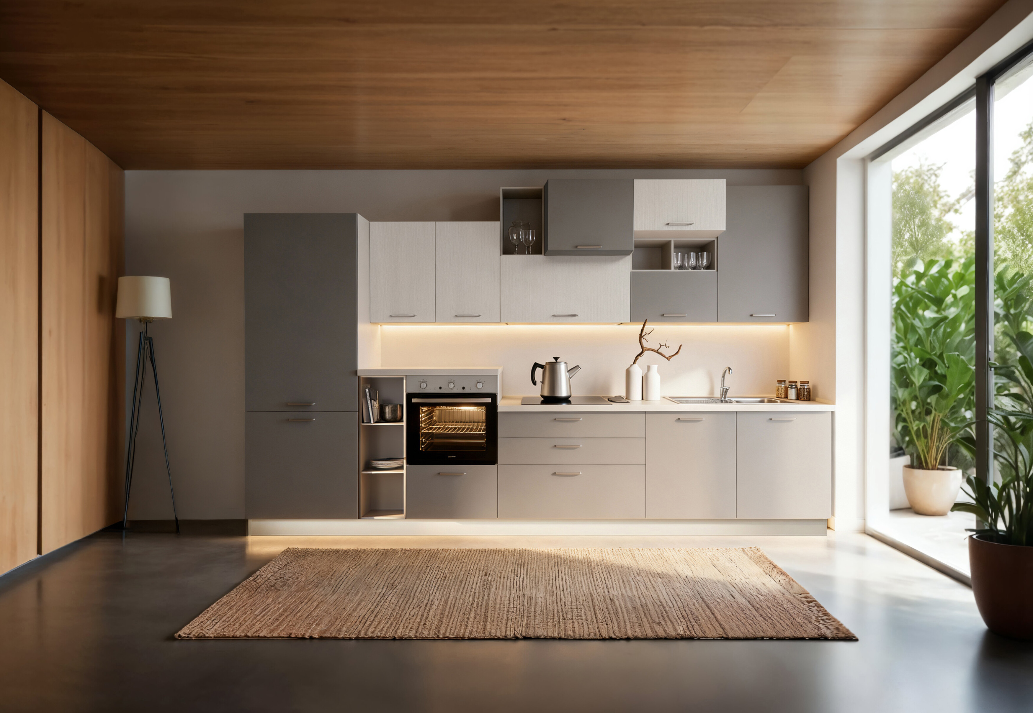 sandy-375-esposta-AI Cucina Sandy lineare - immagine 1