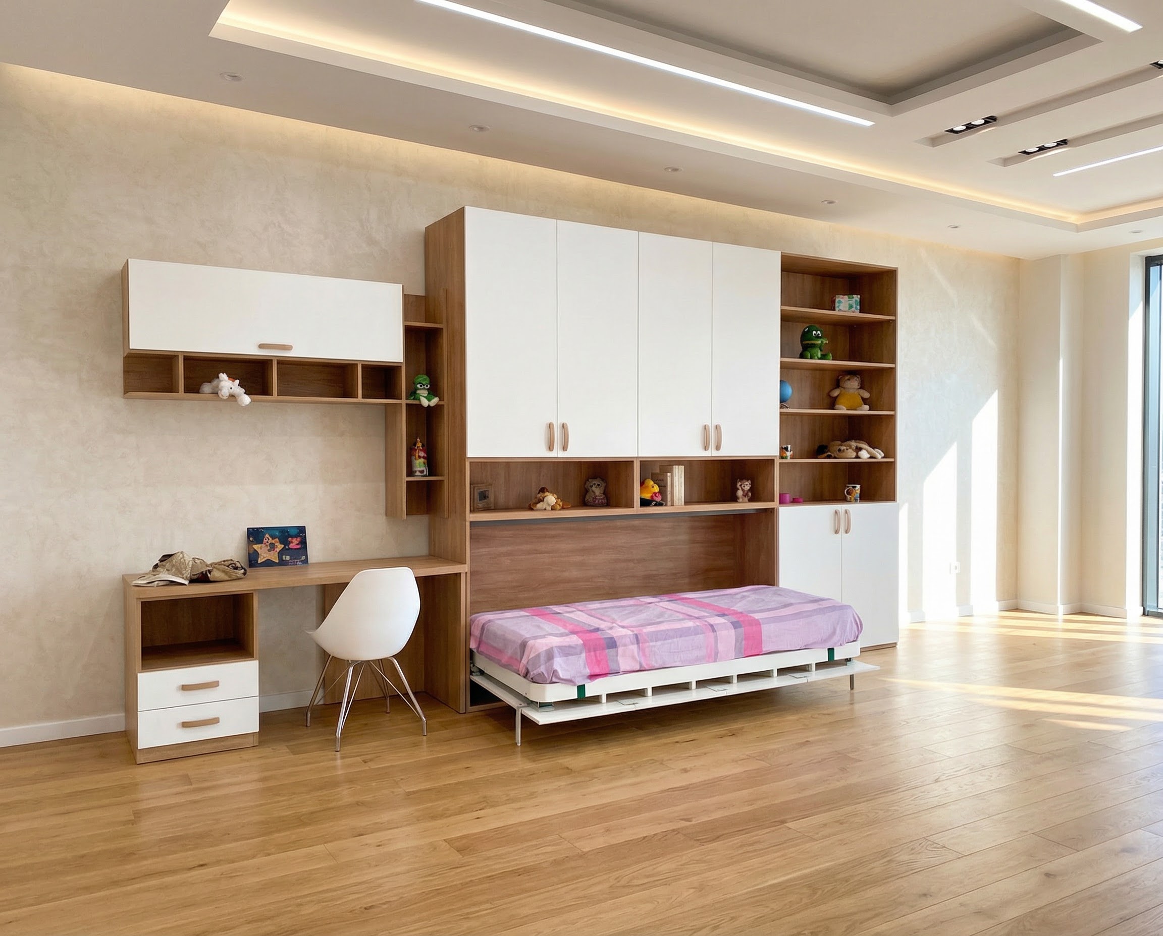 trasformabile-2026-01-aperta Cameretta trasformabile letto singolo - immagine 1